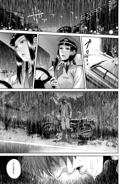 【エロ漫画】タクシーの乗客の男が、暇つぶしに田舎で少年が八尺様という大女の化け物に魅入られた話を始める。恐ろしいはずの大女は優しい笑顔で、ディープキスにフェラされ、生挿入中出しセックスしたのだとかｗｗｗ
