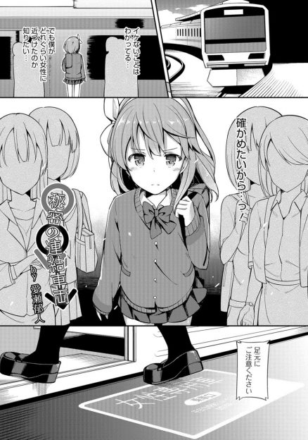 【エロ漫画】女性専用車両に乗り込んだ女装男の娘！自分の女装力を試すために乗ったのに同じく女装して乗っていた男の娘に痴漢されてアナルファック立ちマンセックスしてしまうｗｗｗ