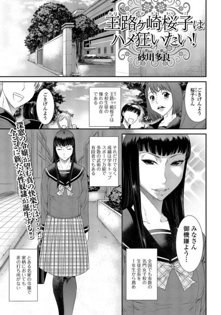 【エロ漫画】厳格そうなお嬢様は、被虐レイプをされるのが大好きな痴女だった！トイレで文字通りの肉便器となり、見知らぬ男に中出しをせがむ！