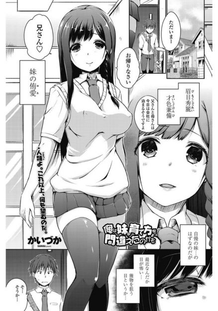 【エロ漫画】実の妹である巨乳JKの目線が最近怖い…そしたらお兄ちゃんが押し倒されて近親相姦逆レイプされてしまうｗｗ
