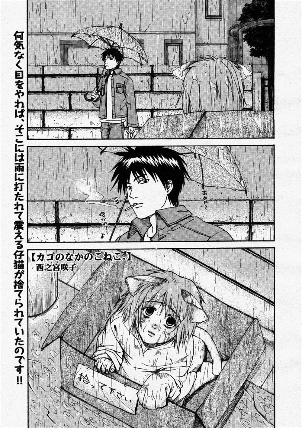 【エロ漫画】捨てられていた擬人化猫耳少女をお持ち帰りしたリーマン！ご奉仕フェラされてバックファック生中出ししちゃいますｗｗｗ