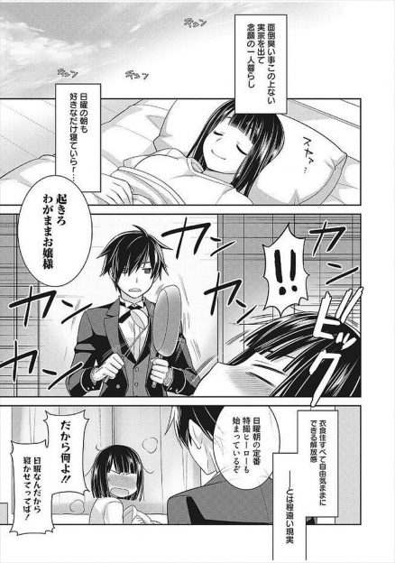 【エロ漫画】由緒正しい家のお嬢様が大学入学で一人暮らしをはじめるにあたり同い年の執事をつけられたが、実はお嬢様が片思いしている相手でついに思いが通じていちゃラブ初体験したった♡
